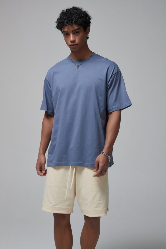 루즈핏 반팔티 190g 8801 그레이 블루