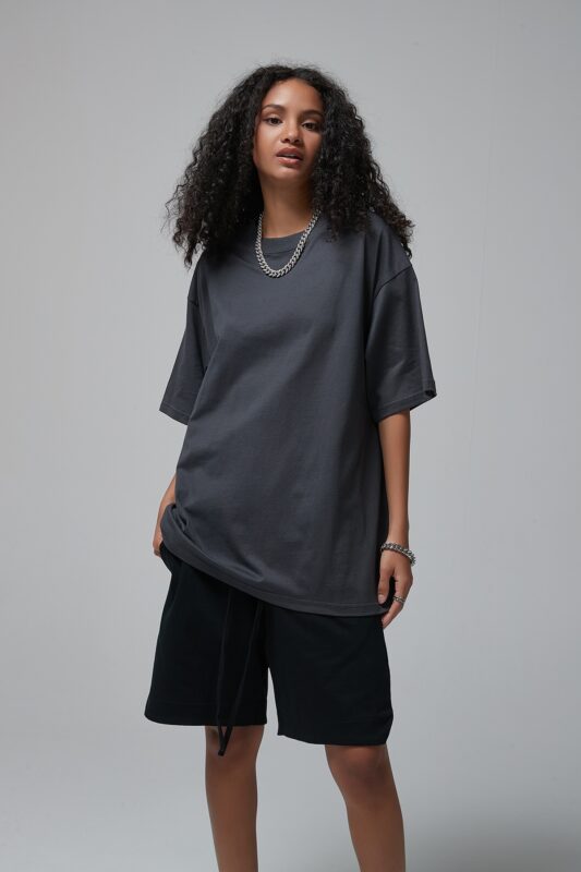 루즈핏 반팔티 190g 8801 아스팔트 그레이