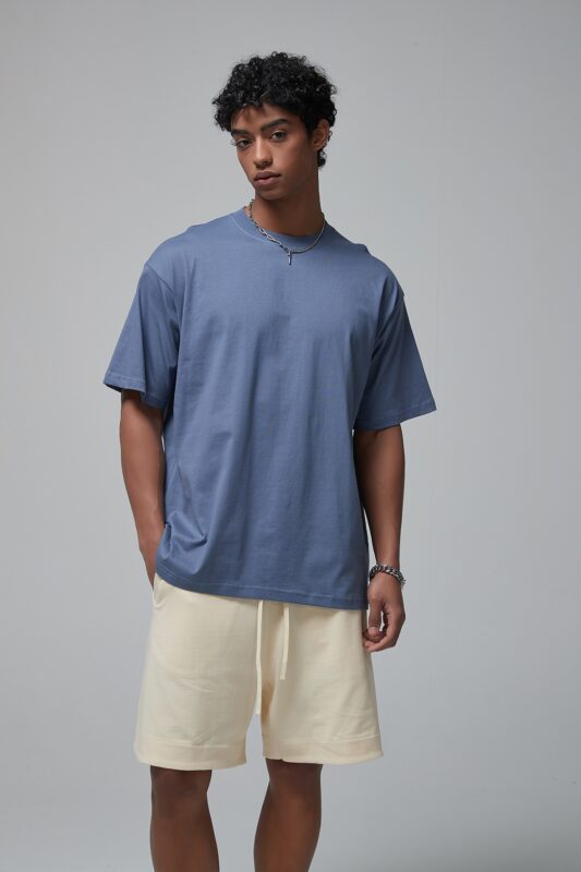 루즈핏 반팔티 190g 8801 그레이 블루