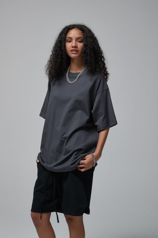 루즈핏 반팔티 190g 8801 아스팔트 그레이