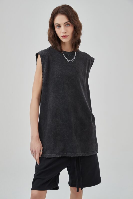 빈티지 워싱 슬리브리스 712 275g 블랙