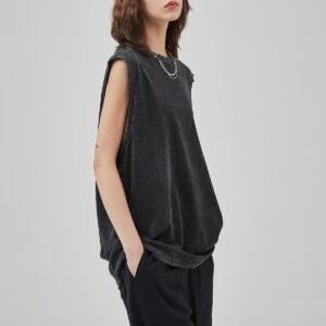 빈티지 워싱 슬리브리스 712 275g 블랙