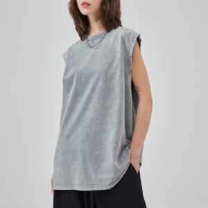 빈티지 워싱 슬리브리스 712 275g 라이트 그레이