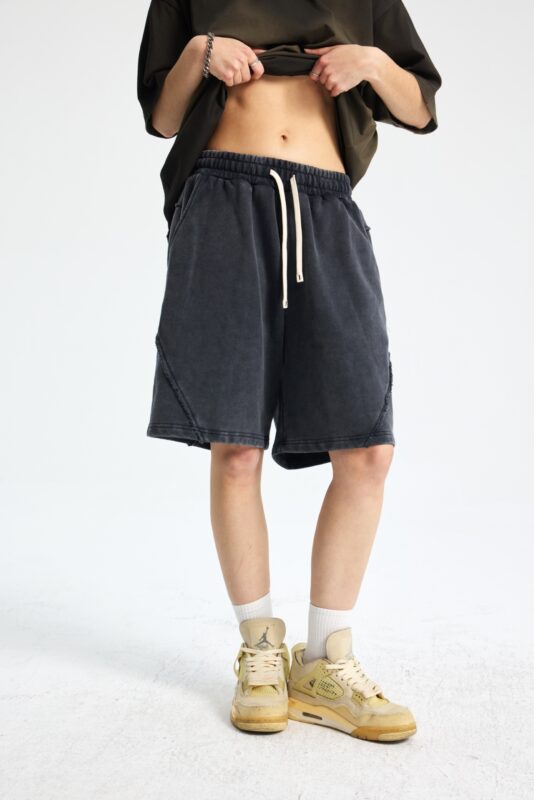 빈티지 워싱 반바지 7650 430g 블랙