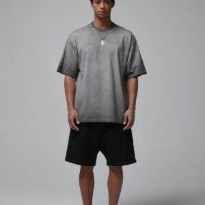 워싱 빈티지 루즈핏 반팔티 250g AR021 그레이