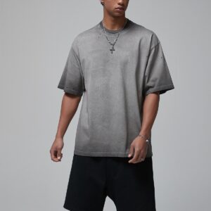 워싱 빈티지 루즈핏 반팔티 250g AR021 그레이