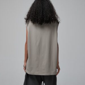 머슬핏 민소매 슬리브리스 190g 717 그레이 커피