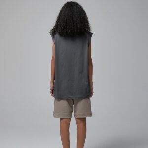 머슬핏 민소매 슬리브리스 190g 717 차콜 그레이