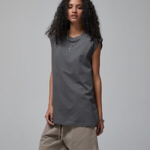 머슬핏 민소매 슬리브리스 190g 717 차콜 그레이