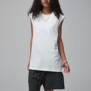 머슬핏 민소매 슬리브리스 190g 717 화이트