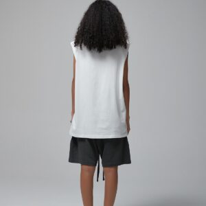 머슬핏 민소매 슬리브리스 190g 717 화이트