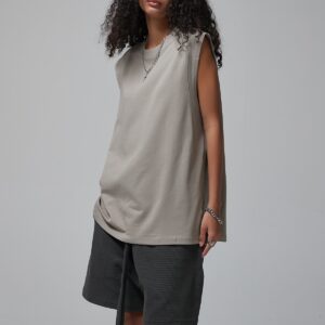 머슬핏 민소매 슬리브리스 190g 717 그레이 커피