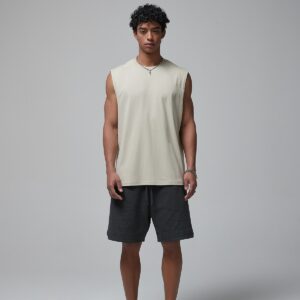 머슬핏 민소매 슬리브리스 190g 717 살구