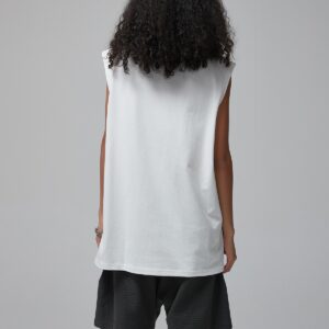 머슬핏 민소매 슬리브리스 190g 717 화이트