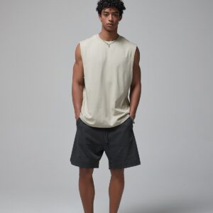 머슬핏 민소매 슬리브리스 190g 717 살구