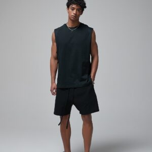 머슬핏 민소매 슬리브리스 190g 717 블랙