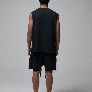 머슬핏 민소매 슬리브리스 190g 717 블랙