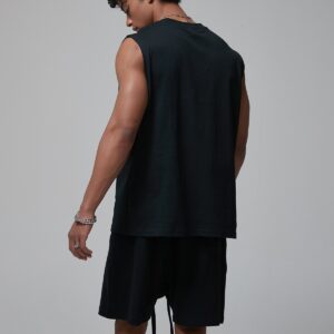 머슬핏 민소매 슬리브리스 190g 717 블랙