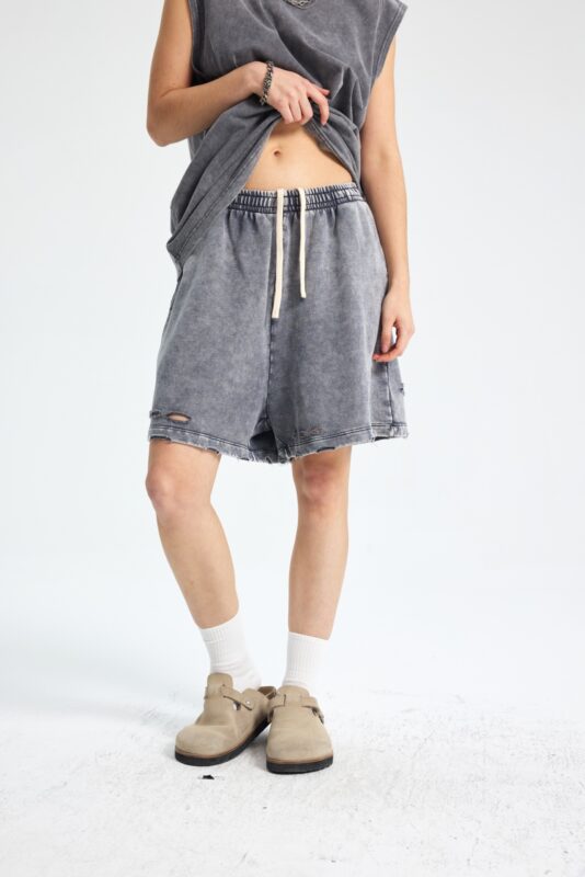 빈티지 워싱 반바지 7690 430g 그레이