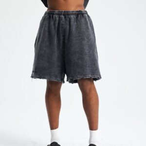 빈티지 워싱 반바지 7690 400g 블랙