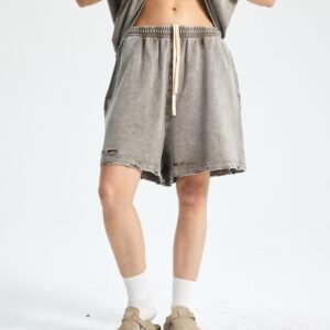 빈티지 워싱 반바지 7690 430g 그레이그린