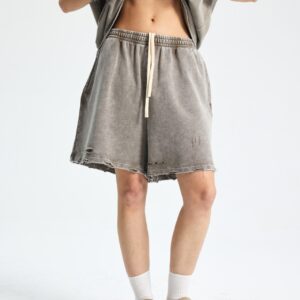 빈티지 워싱 반바지 7690 430g 그레이그린