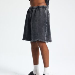 빈티지 워싱 반바지 7690 400g 블랙