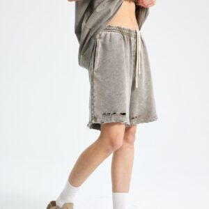 빈티지 워싱 반바지 7690 430g 그레이그린