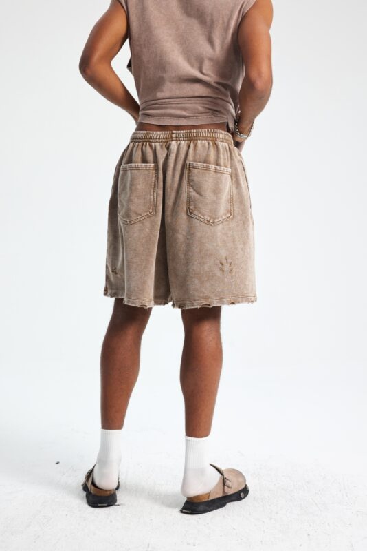 빈티지 워싱 반바지 7690 400g 브라운