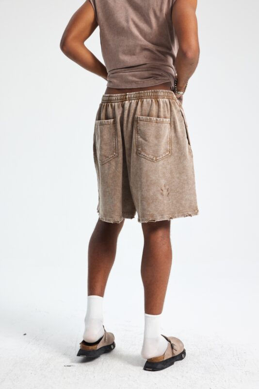 빈티지 워싱 반바지 7690 400g 브라운