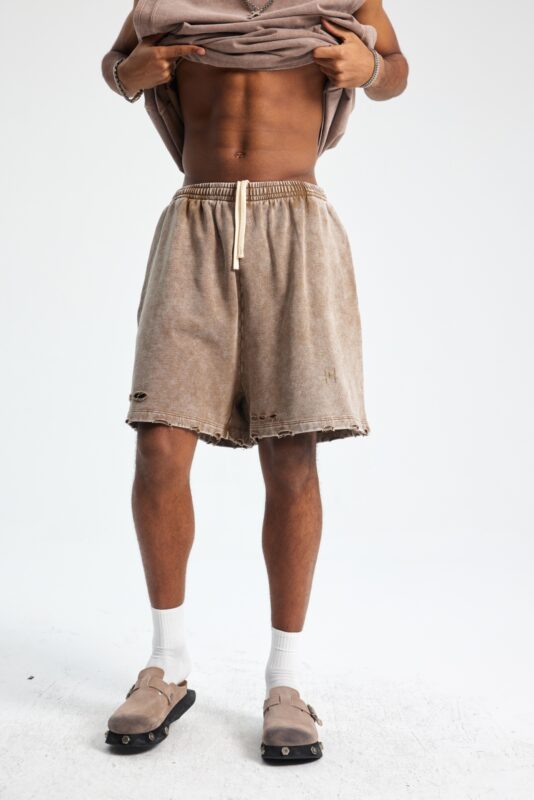 빈티지 워싱 반바지 7690 400g 브라운