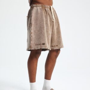 빈티지 워싱 반바지 7690 400g 브라운