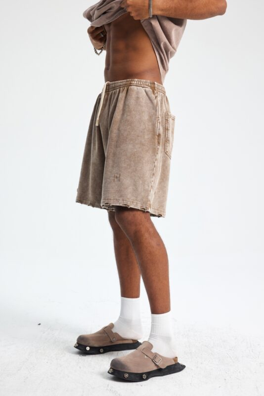 빈티지 워싱 반바지 7690 400g 브라운