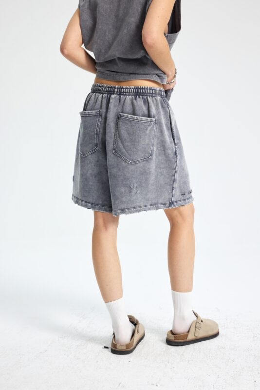 빈티지 워싱 반바지 7690 430g 그레이