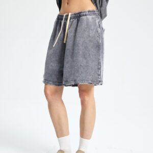 빈티지 워싱 반바지 7690 430g 그레이