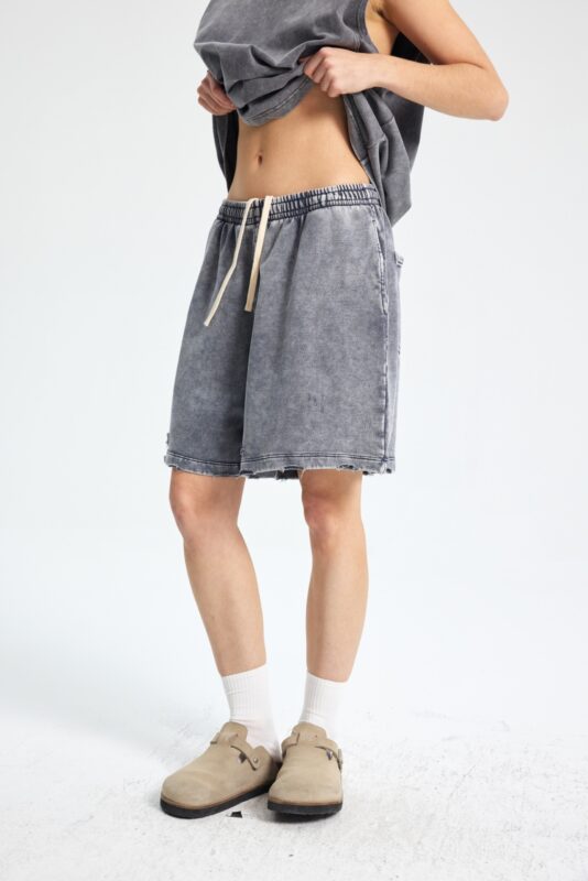 빈티지 워싱 반바지 7690 430g 그레이