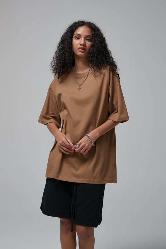 루즈핏 반팔티 190g 8801 브라운