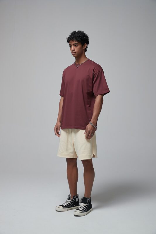 루즈핏 반팔티 190g 8801 와인