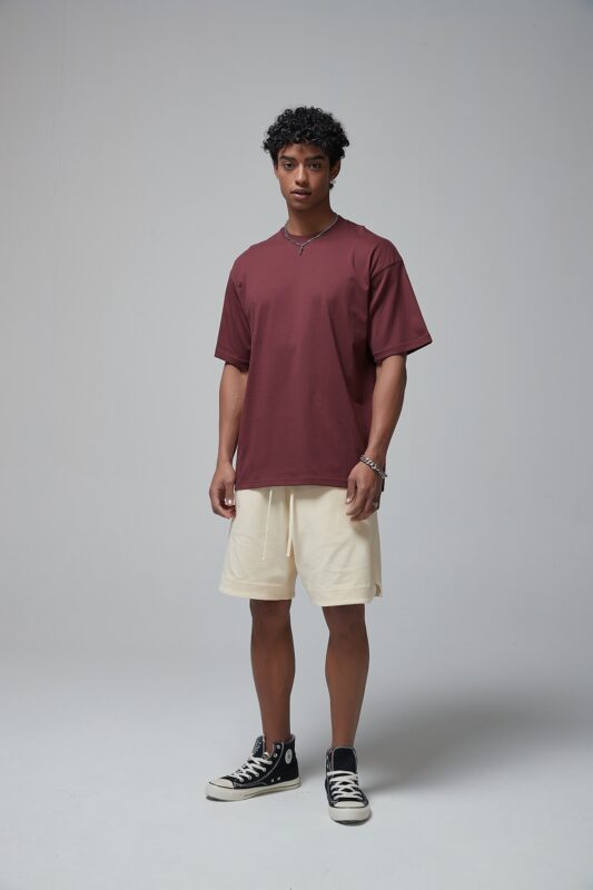 루즈핏 반팔티 190g 8801 와인