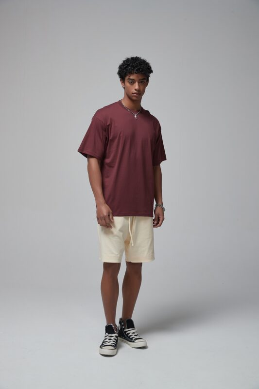 루즈핏 반팔티 190g 8801 와인