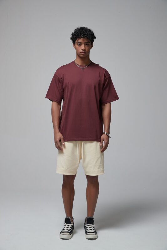 루즈핏 반팔티 190g 8801 와인