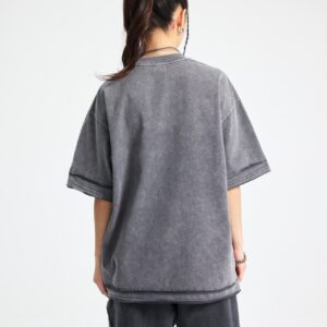 바틱 워시드 루즈핏 반팔 티셔츠 275g AR062 카본 그레이