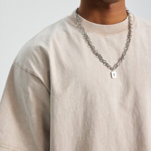 워싱 루즈핏 반팔티 250g 8808 크림