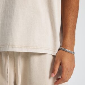 워싱 루즈핏 반팔티 250g 8808 크림