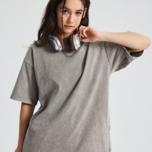 워싱 루즈핏 반팔티 250g 8808 그레이